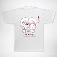 2015 Último nuevo diseño modelo Lovely Couple Cotton Jersey camisetas impresión